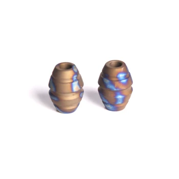 

1PC Flame Pattern Titanium Alloy Knife Beads Lanyard Pendant Paracord Umbrella Rope DIY Decorative Accessories Pendant EDC Tooll