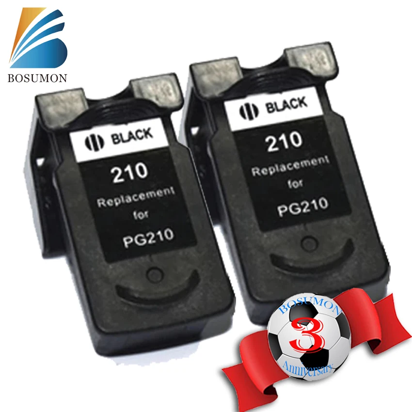 2 PK Replacement for CANON PG 210XL Black Ink Cartridge With chip for CANON PIXMA iP2702 MP240