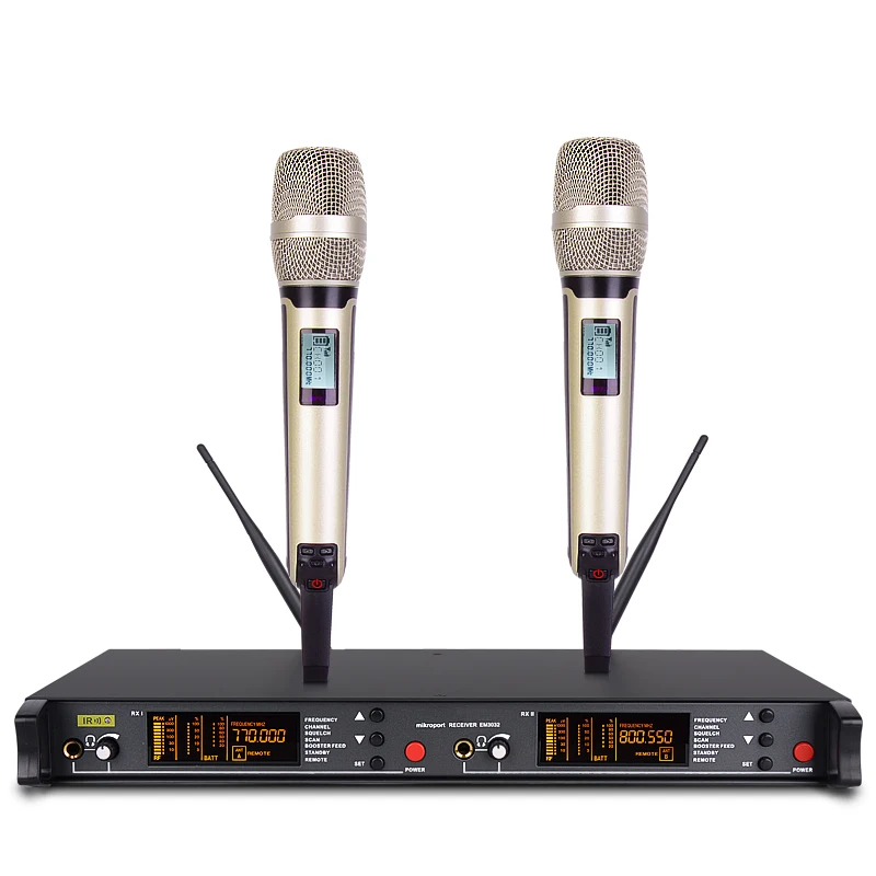 Профессиональный двойной беспроводной микрофон для SKM9000 сценические беспроводные системы 2 ручные для церковного пения, школы, вечерние, KTV