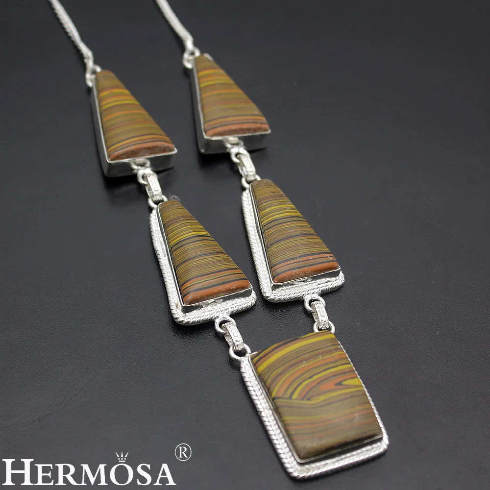 HERMOSA ювелирное изделие модное ожерелье CHAROITE из стерлингового серебра 925 пробы