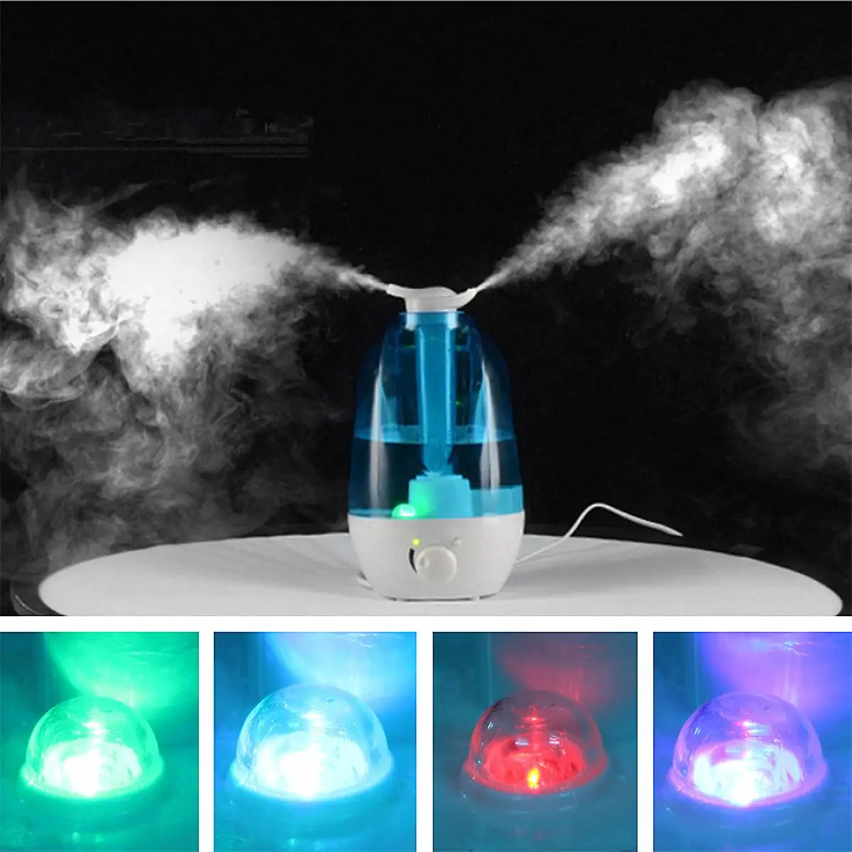 

LED lLights Lamp With 4L Ultrasonic Humidifier Potable Air Atomizer Humidifier Diffuser Cool Mist Night Lighting Indoor Room