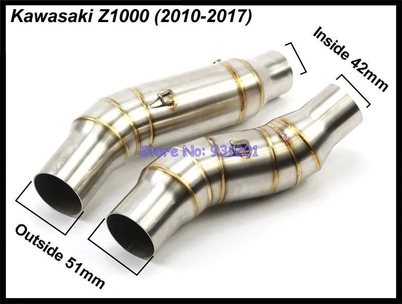 Мотоциклетные слипоны для Kawasaki Z1000 выхлопная труба система соединение глушителя средняя труба с Akrapovic глушитель Escape Moto