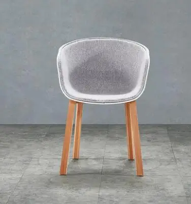 Armchair soft comfortable chair solid wood simple backrest chair.