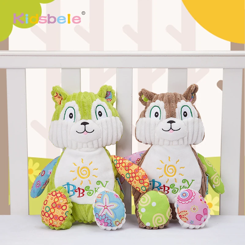 Милые белки плюшевые игрушки для детей коричневый/зеленый Животные Хлопок Мягкие игрушки милые куклы подушка