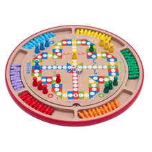 35,5 см десять в одном деревянные игрушки шашки летающая доска Настольный Тур игрушки для детей развивающие игрушки Детские семейные вечерние настольные игры