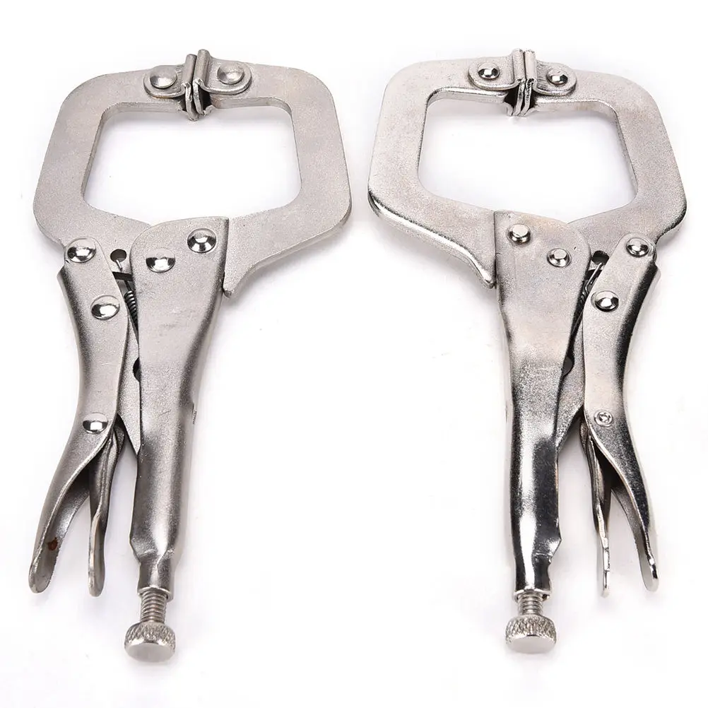 

HUXUAN 1PCS C Type Clamp Adjustable Pliers 6" Metal Welding Pliers Grip Locking Pliers Instruments Vise Grip Pliers Hand Tools