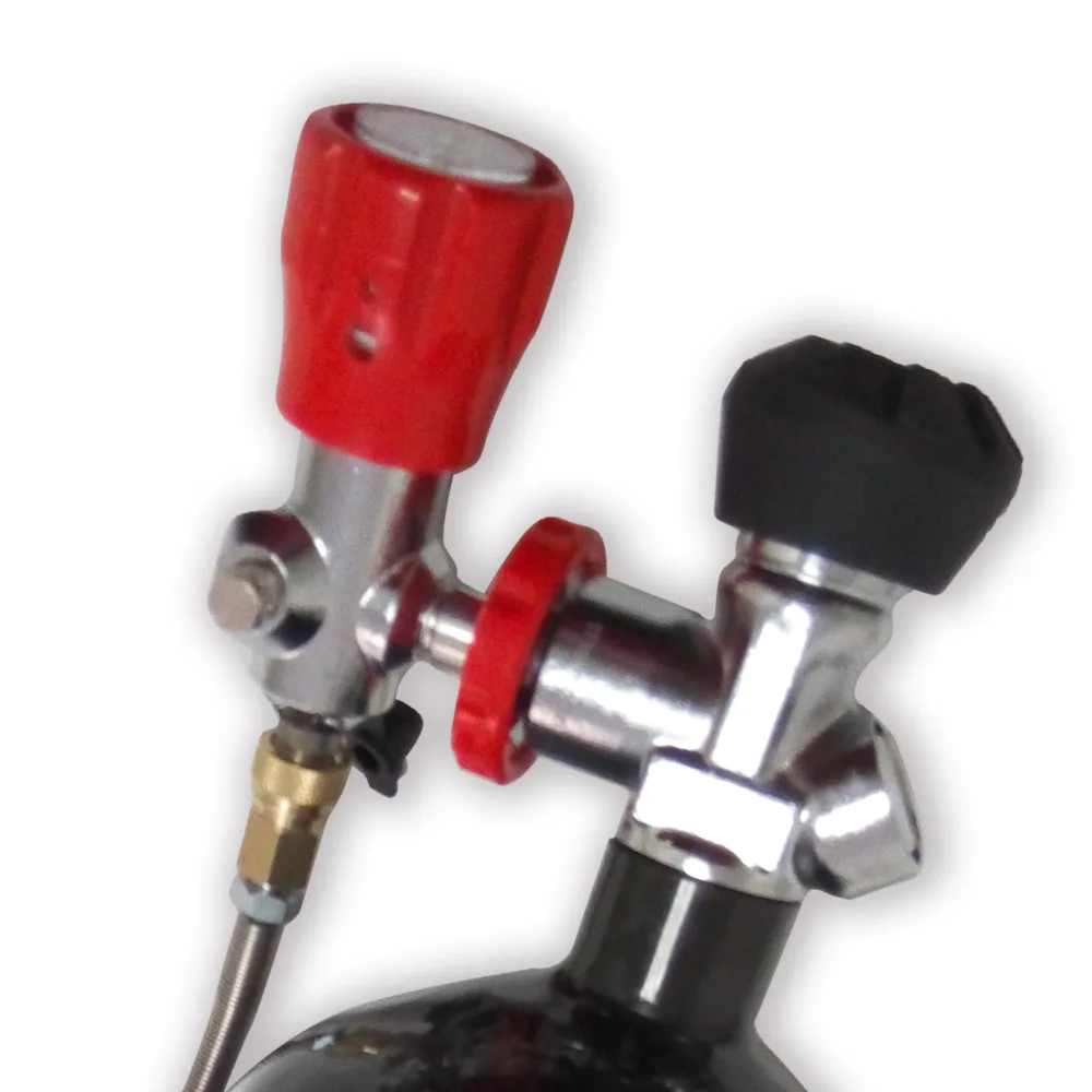 New Style Air Cylinder Valve 30Mpa with Big Pressure Gauge for SCBA /PCP Air Gun/Paintball Tank/ and filling station-K