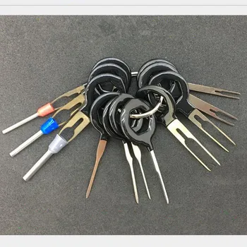 

11 pcs Auto Car Plug Circuit Board Wire Harness Terminal Extraction Pick Connector Crimp Pin Back Needle Remove Tool Set ATC048
