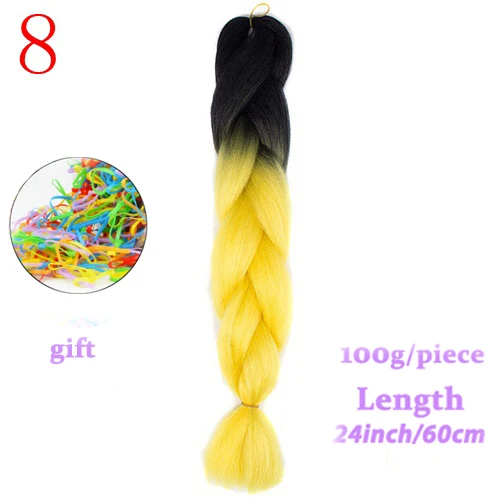 #10 MERISIHAIR, Омбре, 24 дюйма, 88 цветов,, синтетические вязанные волосы для наращивания, огромные косички, прически - Цвет: #10