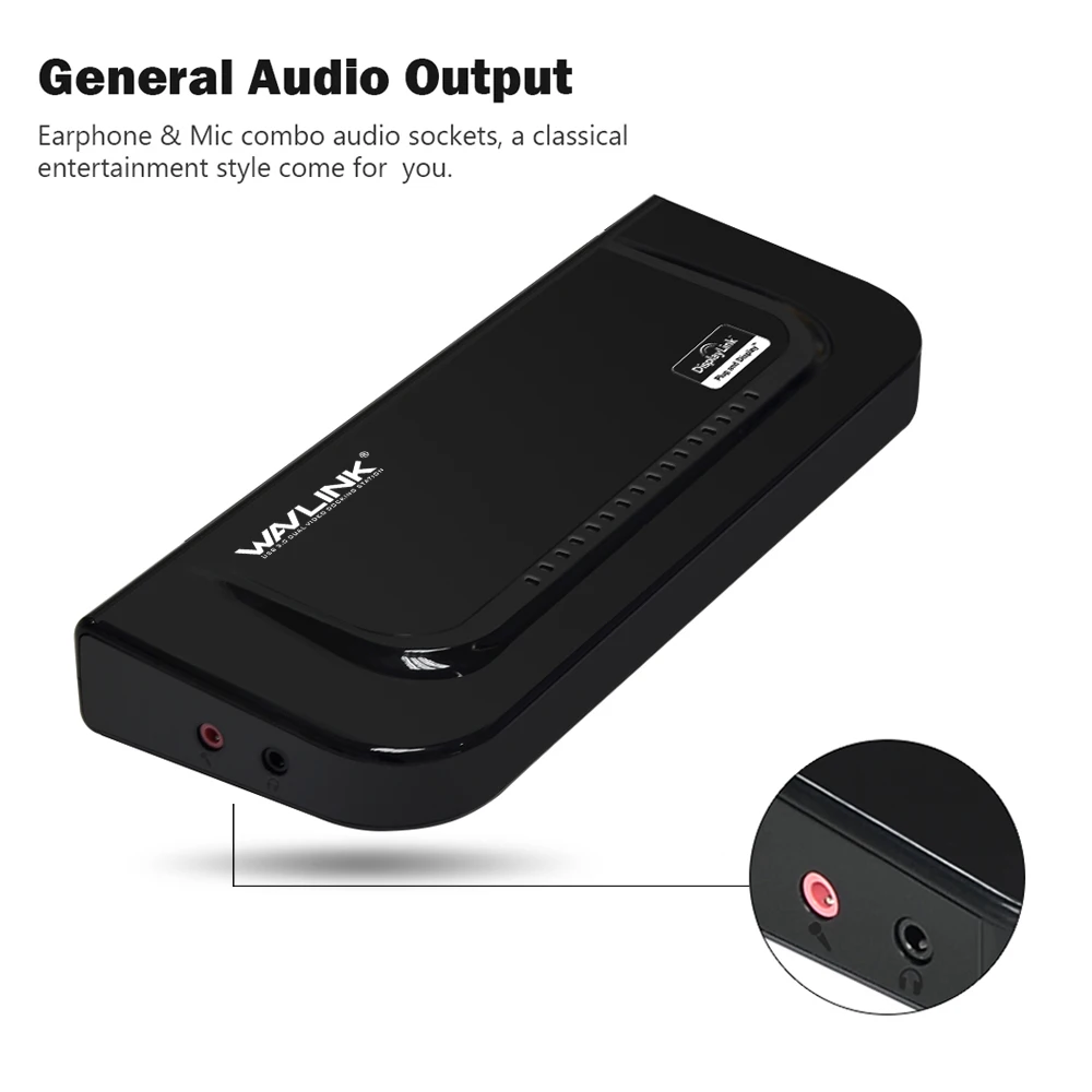 Wavlink USB 3 0 Универсальная док станция с двойным дисплеем Поддержка HDMI/DVI/ VGA 6 портами