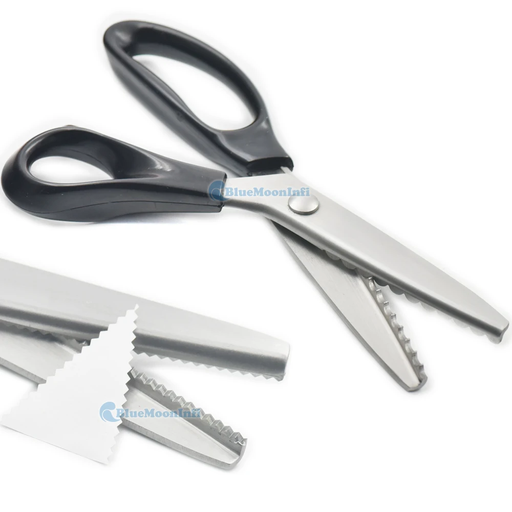 1/2 PCS Sawtooth Pinking Scalloped Edge Scissors Metal Shear Fabric