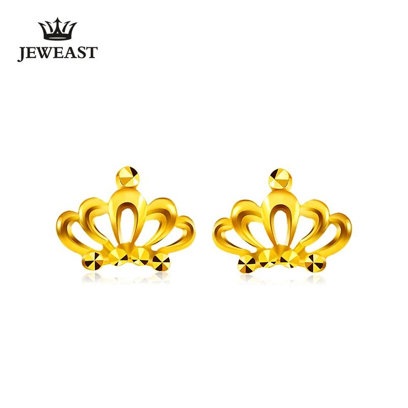 Серебряные серьги из чистого золота 24K от BHD твердого 999 пробы с элегантной