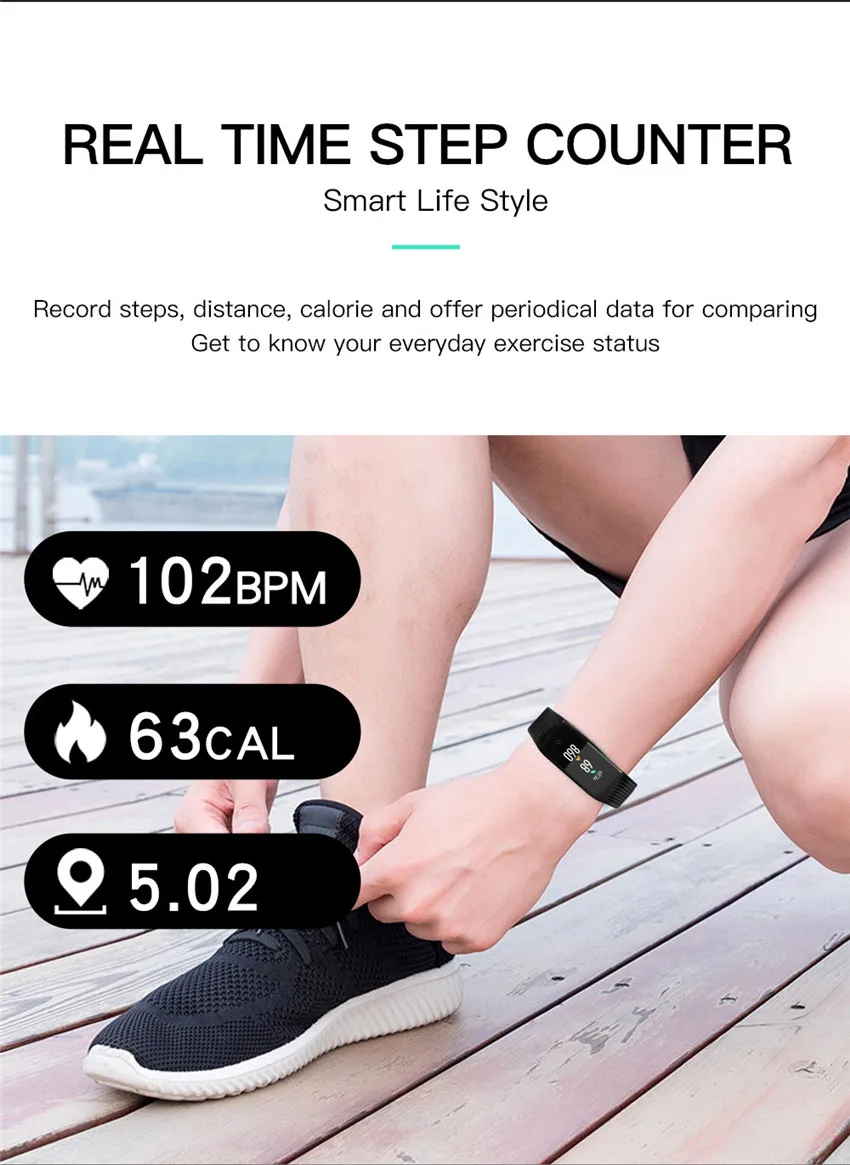 ASKMEER S4 Smart Wristband Bracelet IP68Waterproof Multi Sport Mode Smart Fitness Tracker Color Screen Dynamic Smart Health Bracelet (7)