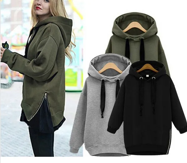 sweatshirt 2015 Cotton Winter Autumn Fashion Women Long