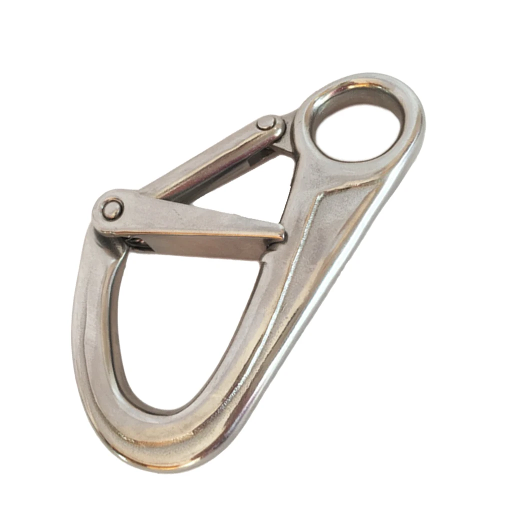 Carabiner Spring Snap Hooks Safety Latch 316 Stainless Steel Climbing