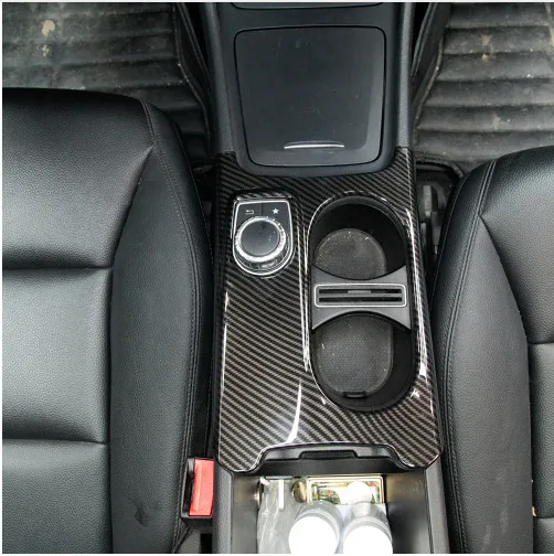 

Carbon Fiber Style Cup Holder Cover Trim Decoration For Mercedes Benz A/GLA/CLA Class C117 W117 2012-2017 AMG Car Accessories