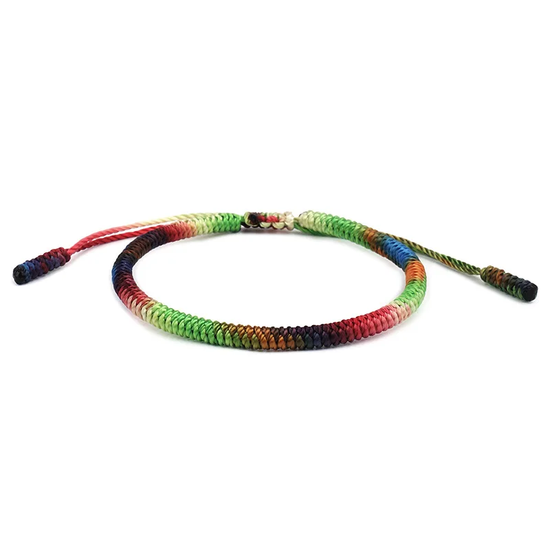 

Handmade DIY Weaved Rope Bracelets Bangles For Women Fashion Gradient colour hand Jewelry girl Gift DropShipping