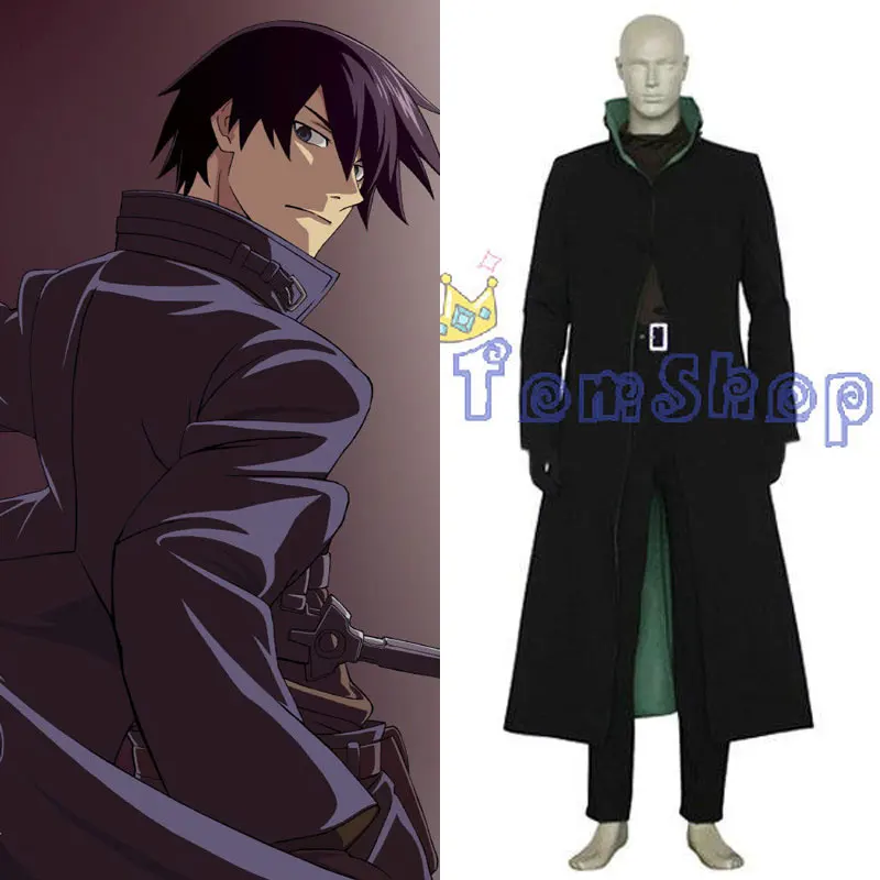 

Anime Darker Than Black Hei Cosplay Uniform Suit Whole Set Men Halloween Costumes Custom Size free shipping