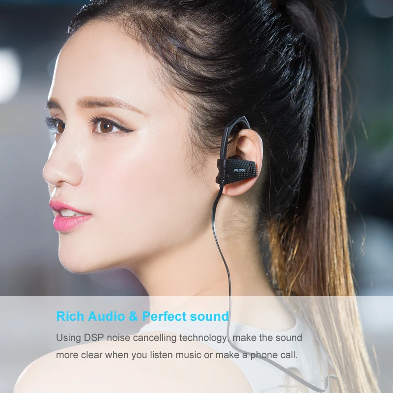IPUDIS Bluetooth наушники IP67 Водонепроницаемый гарнитура с ушной крючок Беспроводной