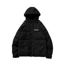 Модная зимняя мужская утолщенная Повседневная хлопковая куртка, уличная Водонепроницаемая утолщенная дышащая куртка, парка с принтом бананов