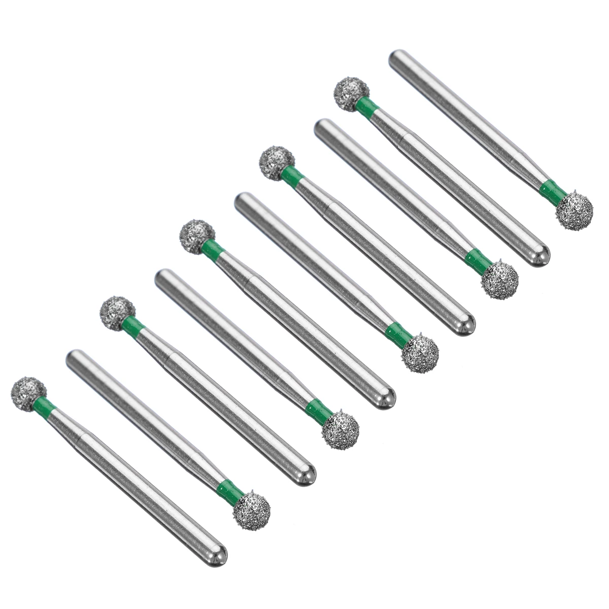 10pcs Dental Diamond Burs Drill Polishing Smoothing Whitening Flat-end Tapered Medium FG 1.6mm High Handpiece BR-30C