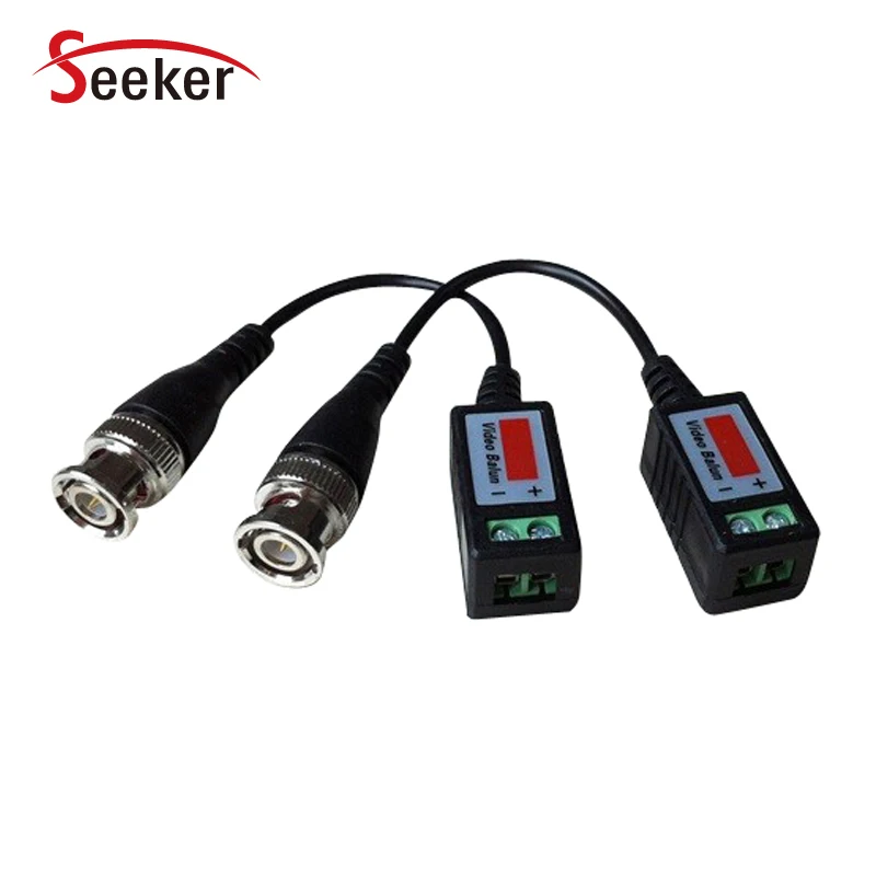 Wholesale Free shipping 2pcs Passive Video Balun UTP BNC Cat5 Transceiver for Security CCTV camera /CCTV DVR