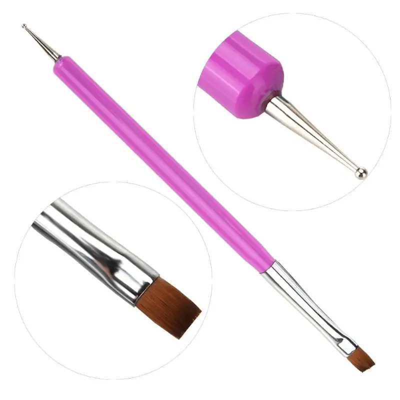 1 шт. профессиональная двухсторонняя ручка для рисования ногтей для точечного нанесения УФ-гель для ногтей кисть для дизайна ногтей инструменты для маникюра