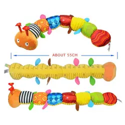 Музыкальная детская игрушка музыкальный Caterpillar погремушка с кольцом колокол милый мультфильм животных плюшевые куклы раннего образования
