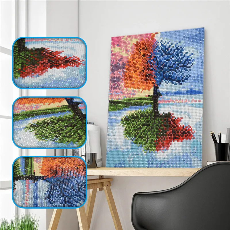 

Full square Diamond Diamond Embroidery Scenic 5D DIY Diamond Painting Cross Stitch Trees Rhinestones Home Decoration
