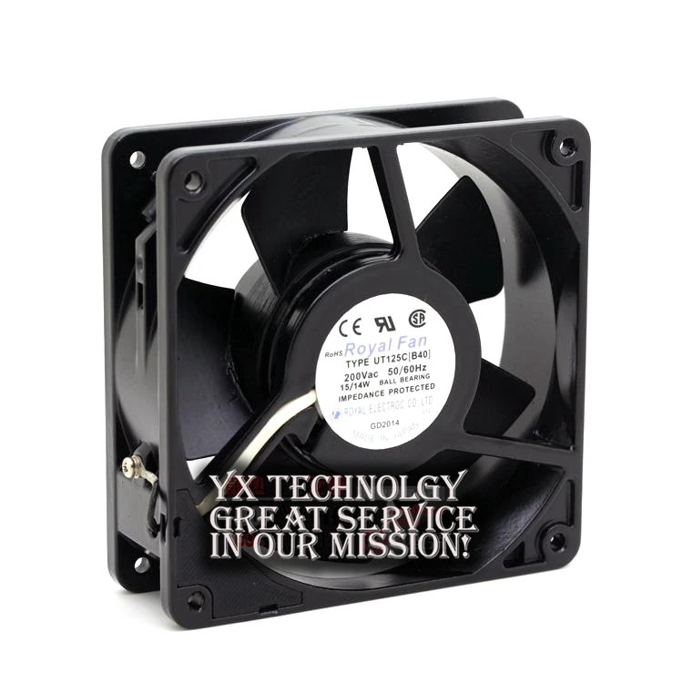 12038 12cm AC200V 15 UT125C 14W all-metal fan for Royal Fan 120*120*38mm B40