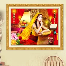 

diamond paintings full round Cartoon girl new living room candlelight girl hand stick drill cross stitch diamond embroidery