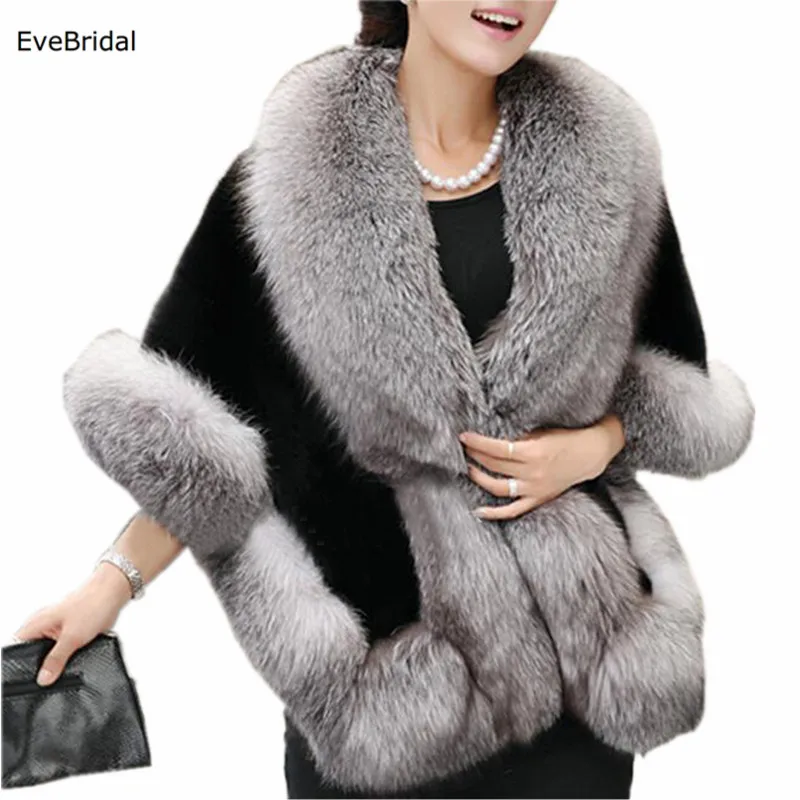 

Faux Fur Wedding Bridal Shawl Winter Wrap Prom Shrug Bolero Cape Jacket Coats