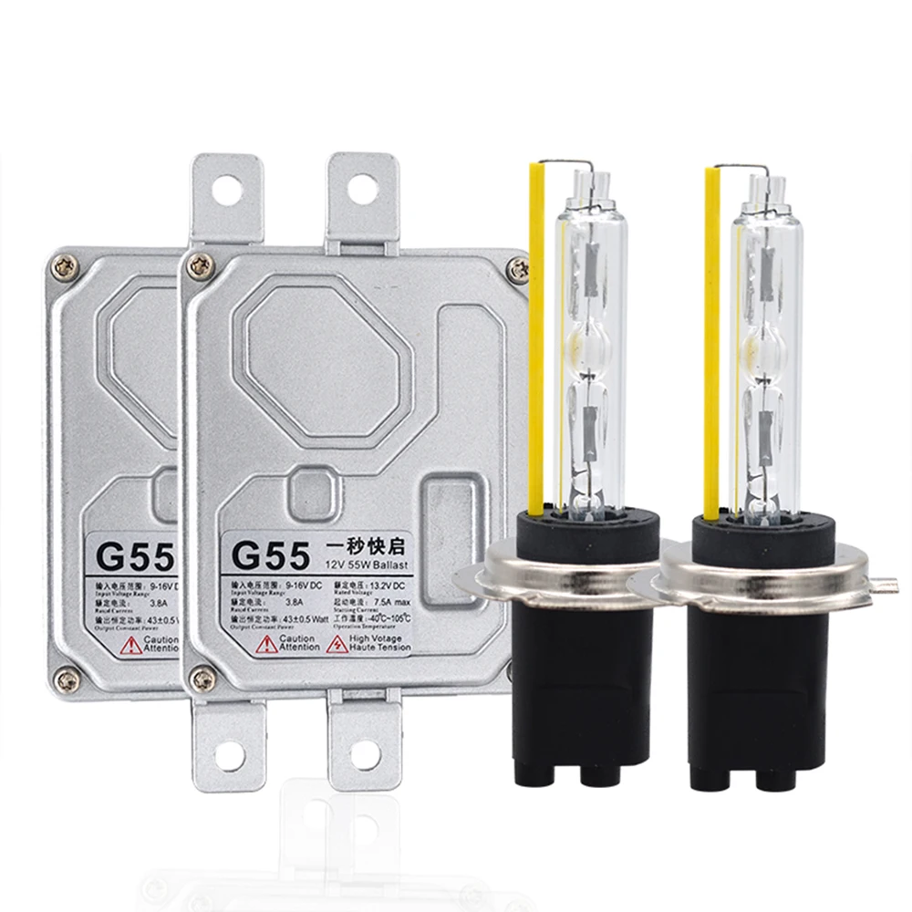 SKYJOYCE 55 Вт ксенон H7 H1 H3 H11 9005 HB4 9012 D2H HID набор ламп переменного тока Быстрый старт