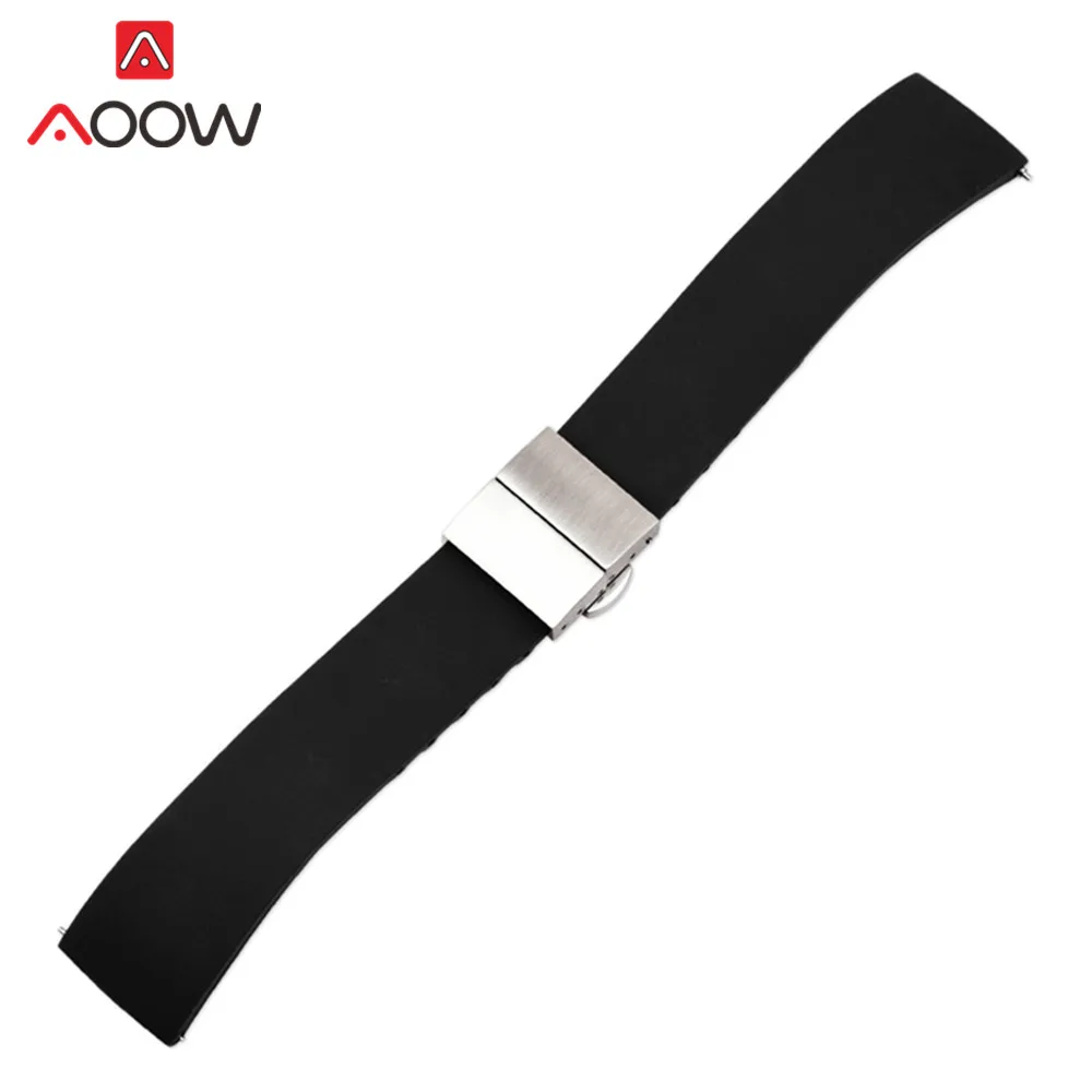 Soft Silicone Quick Release Watch Band with Butterfly Buckle - Premium Quality Strap Accessories
