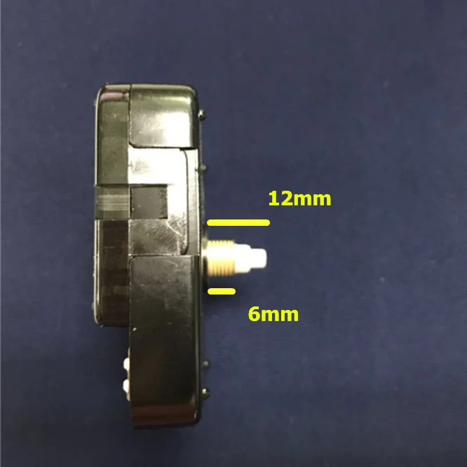 Бесшумный механизм настенных часов, Короткая ось, кварцевые часы, металлический указатель, бесшумная плита, выделенная резьба, ось 12 мм, вал с крюком