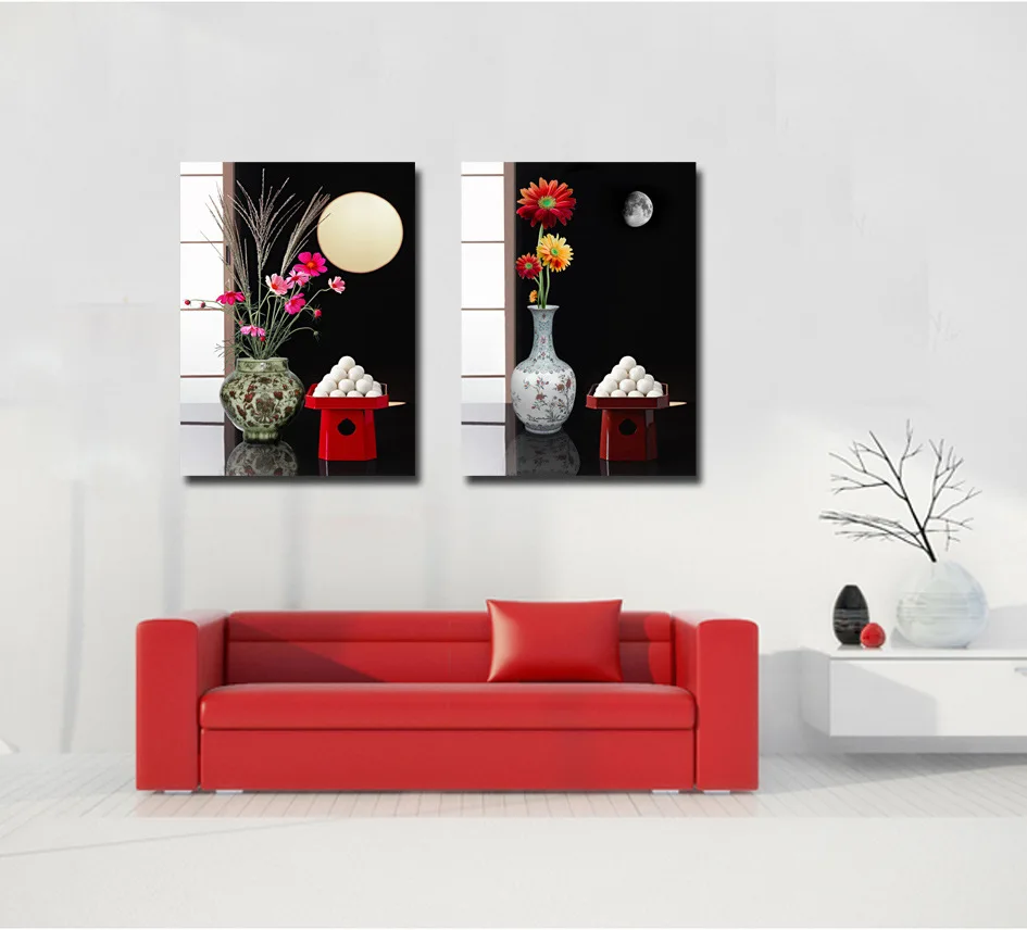2 pièces/ensemble moderne mur peinture de toile d'impression d'art ...