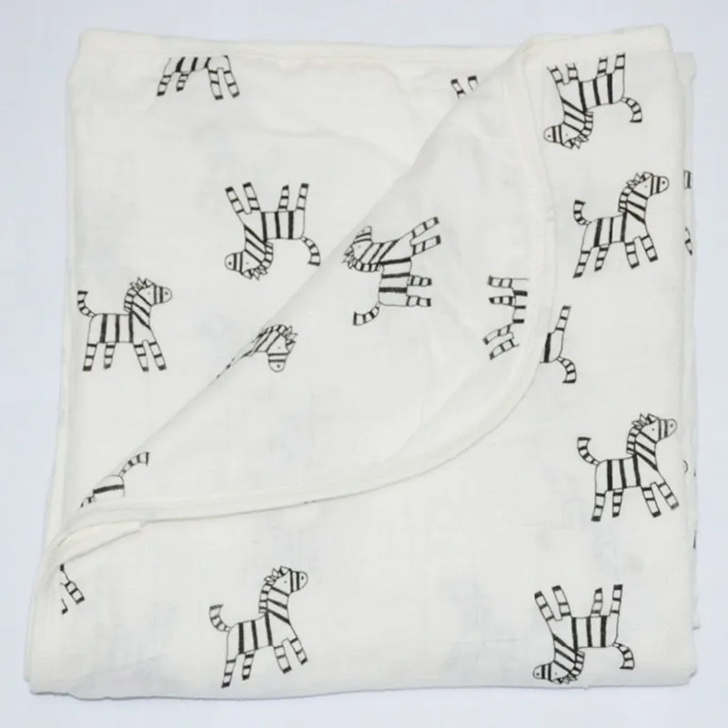 Детское одеяло Aden Anais, бамбуковое волокно, 2 слоя, уплотненное, для новорожденных, пеленание, постельные принадлежности, пеленание, спальные одеяла - Цвет: NO3