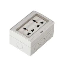 Белый панель Водонепроницаемый гнездо 16A розетки наружный выключатель розетка 6 отверстий 16A 110 V-250 V