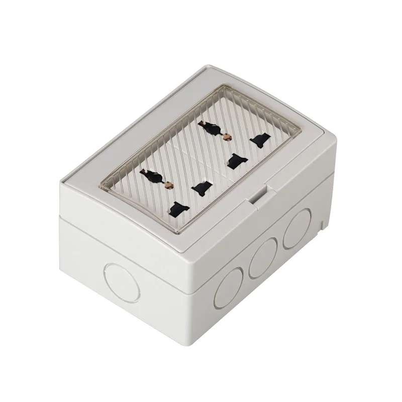 White Panel Waterproof Socket 16a Wall Socket Outdoor