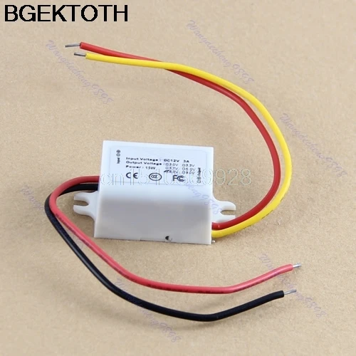 

1pc Converter New Waterproof DC Converter 12V Step Down to 6V 3A 15W Power Supply Module