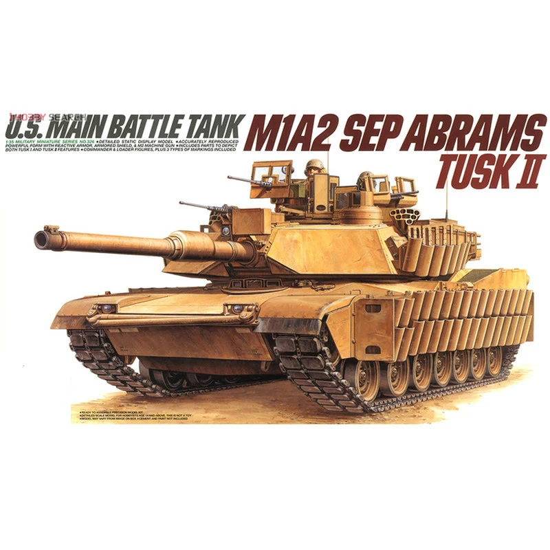 

Assembly of tank model of 1/35 M1A2 SEPTUSK II