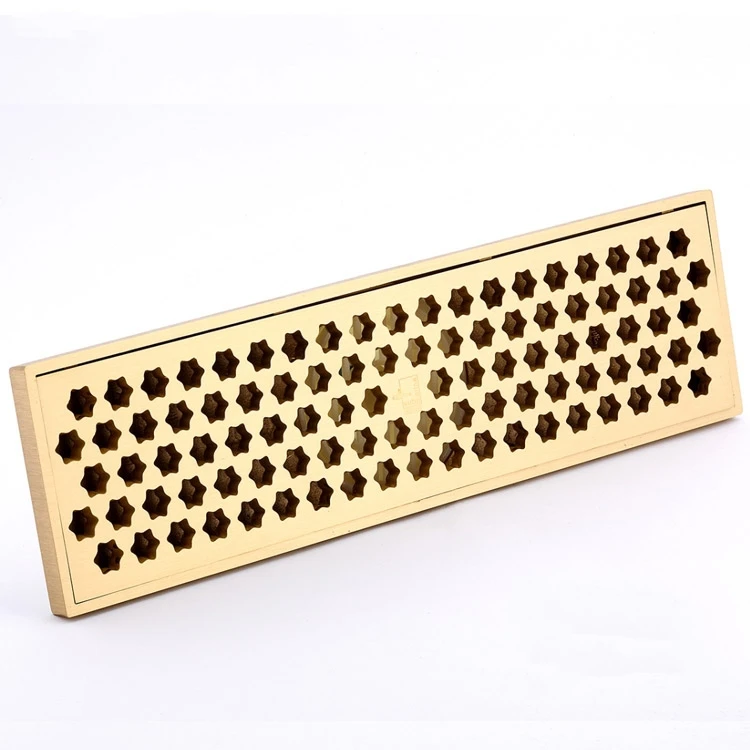 300mm large traffic Square Rose gold bathroom shower floor waste drain