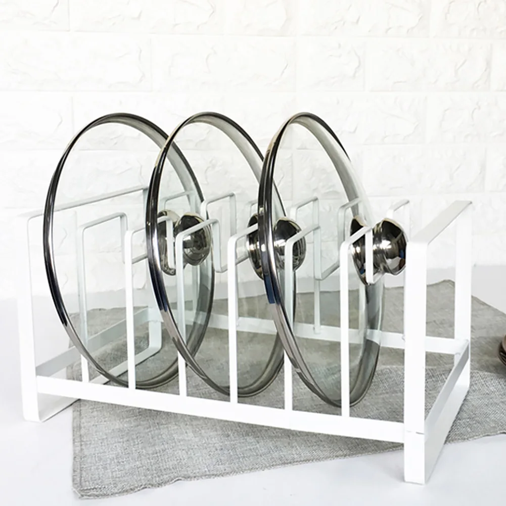 

Cutting Board Holder Save Space Durable Multi-layer Storage Rack Carbon Steel Bakeware Kitchen Multipurpose Pot Lid Stand