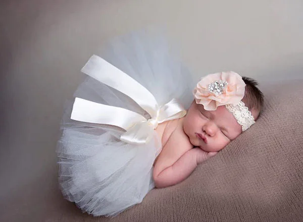 Детская юбка-пачка для новорожденных в изысканном стиле, юбка-пачка с цветком, повязка на голову, потрясающая фотосессия для новорожденных TS024 - Цвет: Color 6