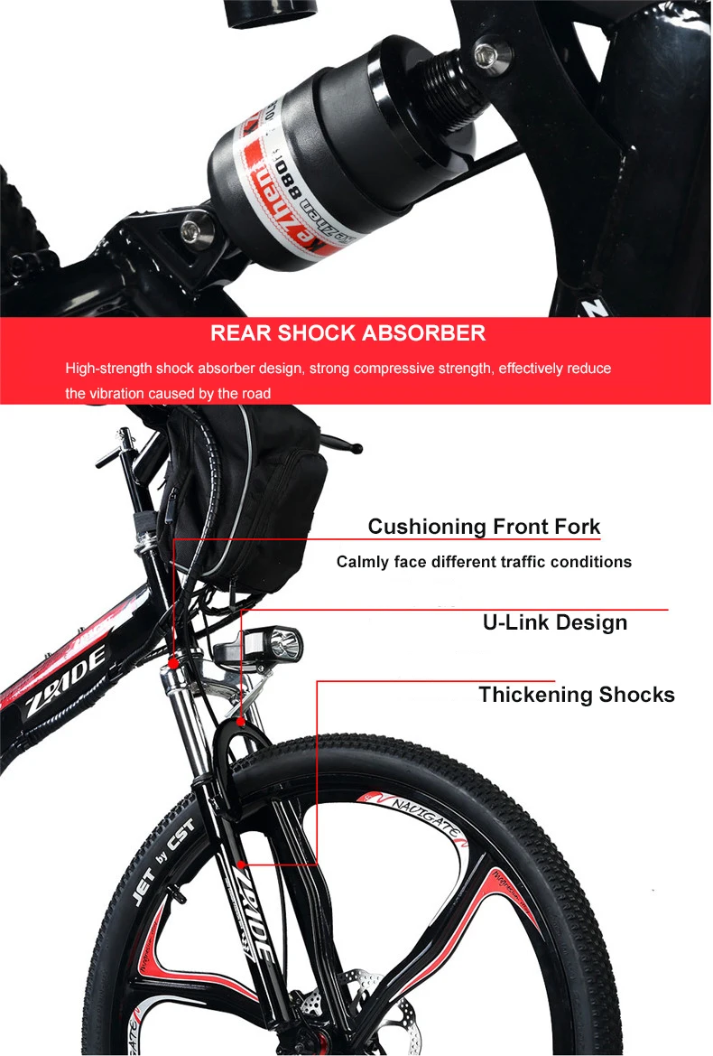 Clearance 26inch electric bicycle 21 speed mountain bike assisted ebike folding frame li-ion battery powerful motor 80km range electricty 16