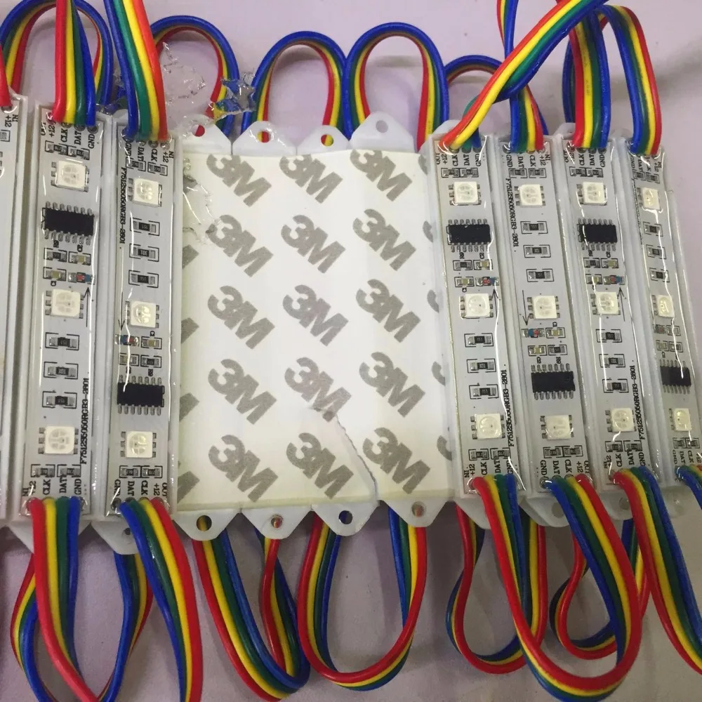 Модифицируемый пиксельный модуль WS2801 3 SMD 5050 RGB лампы 12 В постоянного тока входной