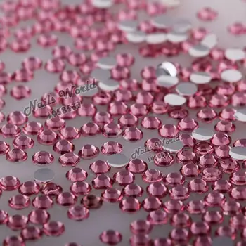 

1000 pcs 6mm ss30 Resin Flatback Round 14 Facets Rhinestones Pink Crystal DIY Nail Art Phone Case No.03