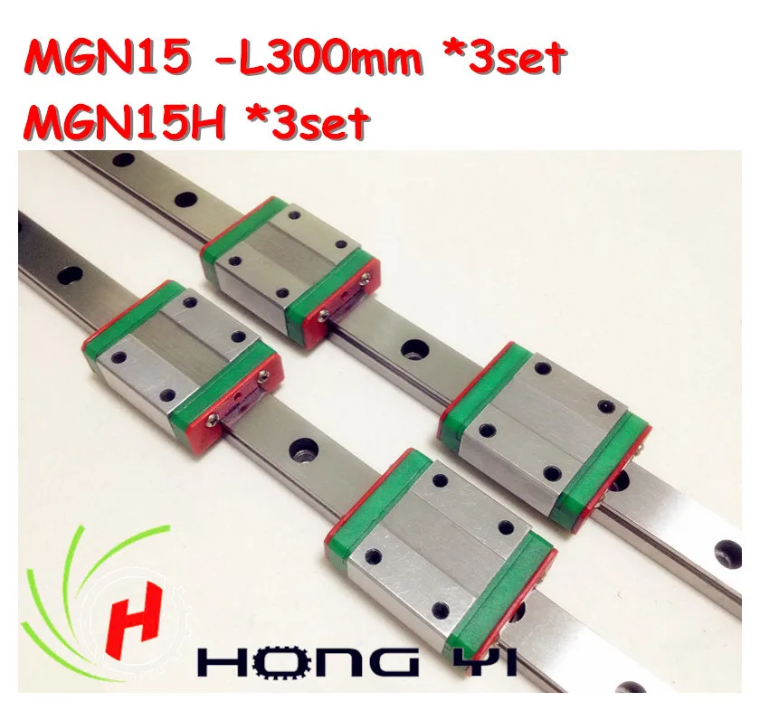 

Free Shipping New 15mm Linear Guide MGN15 -L300mm Linear Rail with MGN15H Long Linear Block Bearing