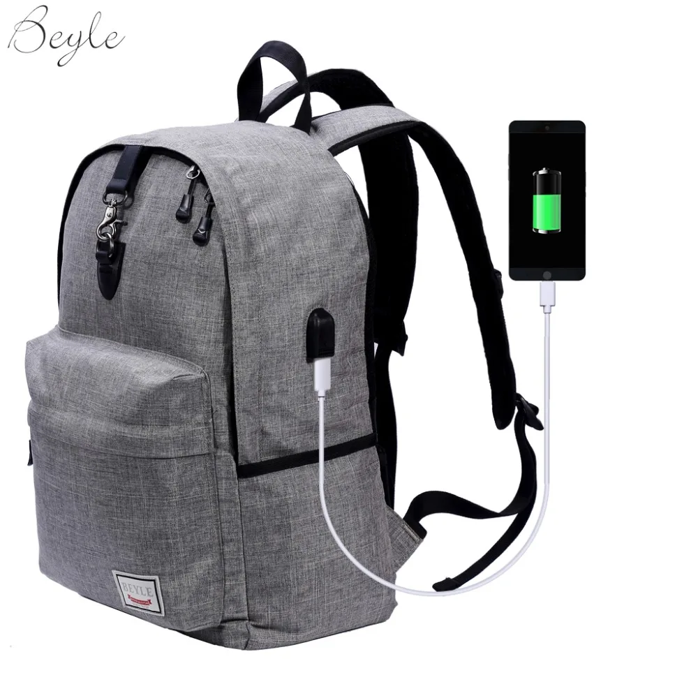 Laptop Backpack Grey (4)
