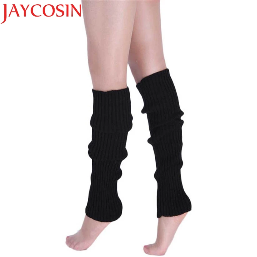 

JAYCOSIN Stretch Fabric Women Warm Winter Classic Plain Knitting Leg Warmers Socks gift clothes Drop Shipping WDec16